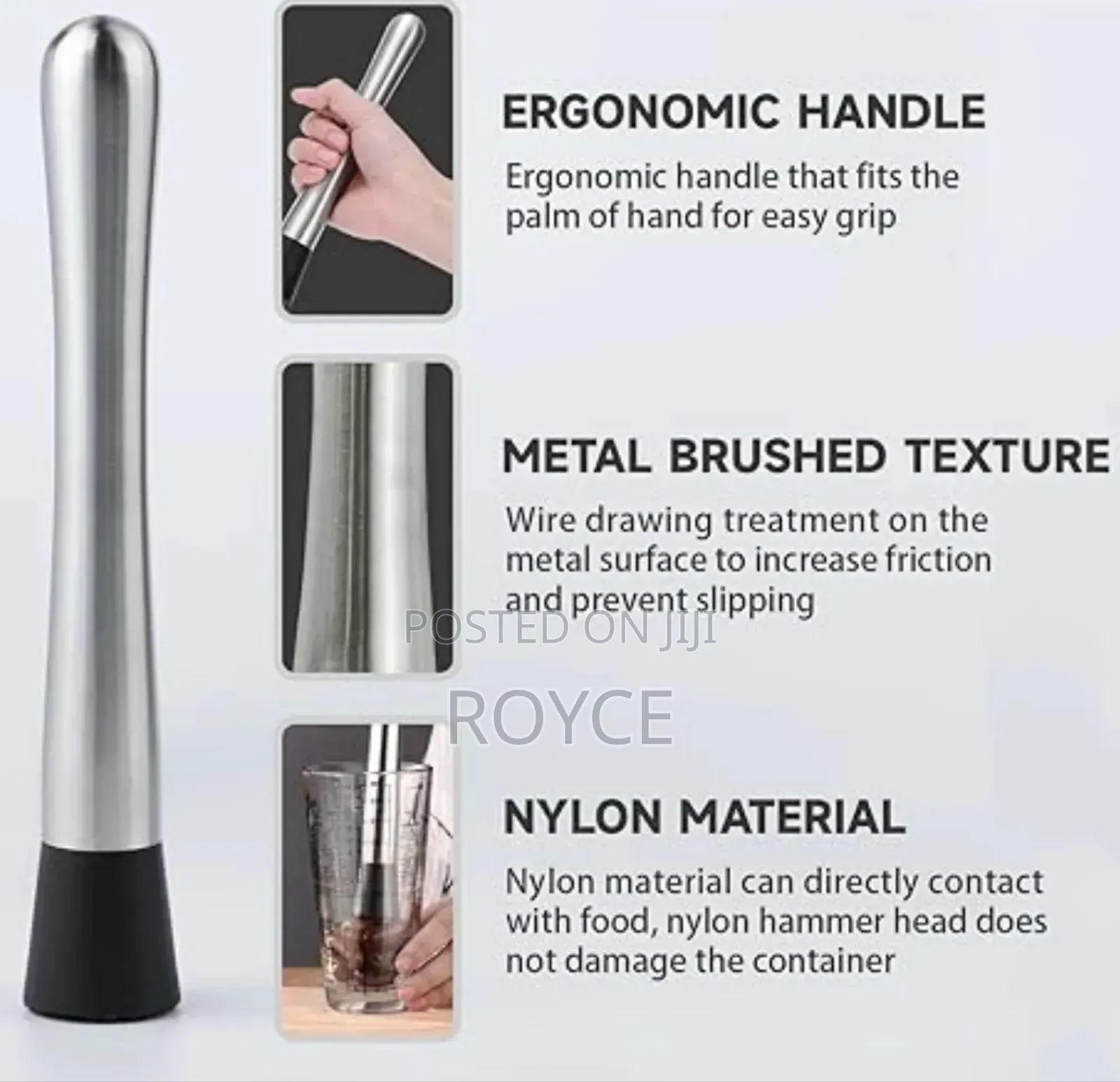 Kmt Stainless Steel Cocktail Mace