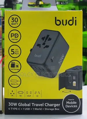 Budi Ac355b30 30w Global Travel Charger.