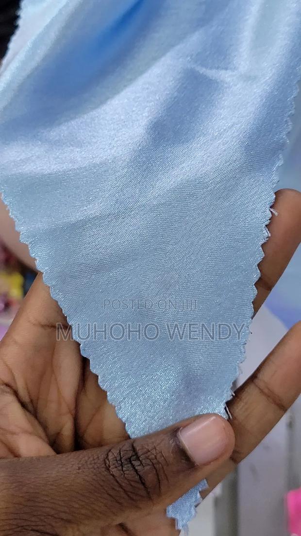 Light Blue Silk Hair Bow Clip - thumbnail 2