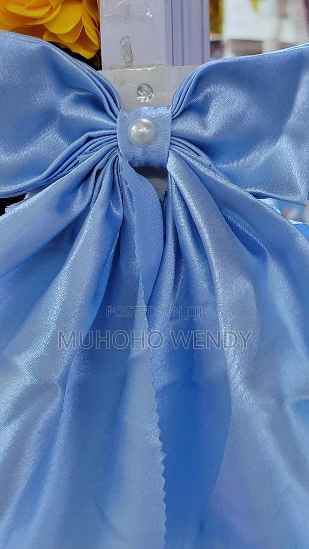 Light Blue Silk Hair Bow Clip - thumbnail 3