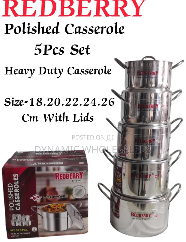 Red-Berry 5-Piece Casserole Set