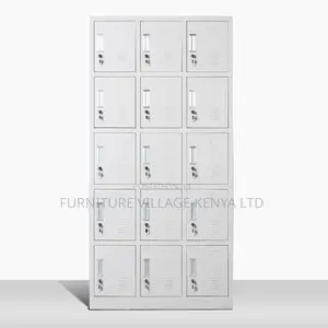 Metal Gym Locker 15 Door Steel Clothes Storage Cabinet Cupboard
