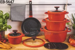 White 12 Pieces Nonstick Edenburg Cookware Set