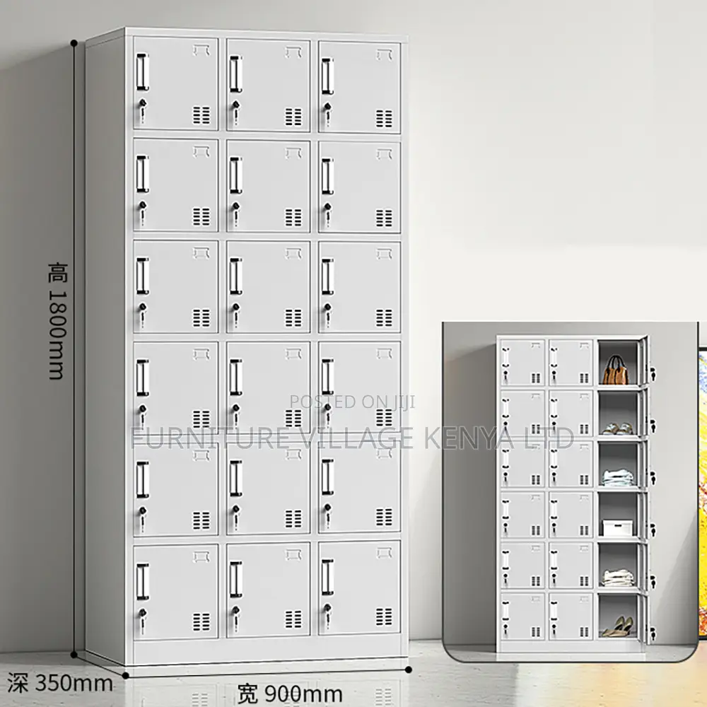 Metal Gym Locker 15 Door Steel Clothes Storage Cabinet Cupboard