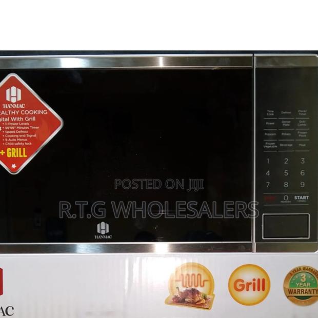 Silver Hanmac 20l Digital Plus Grill Microwave – 3 Yr Warranty