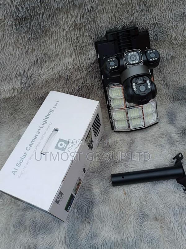 V380 Triple Lens 4g Outdoor Solar Camera Light