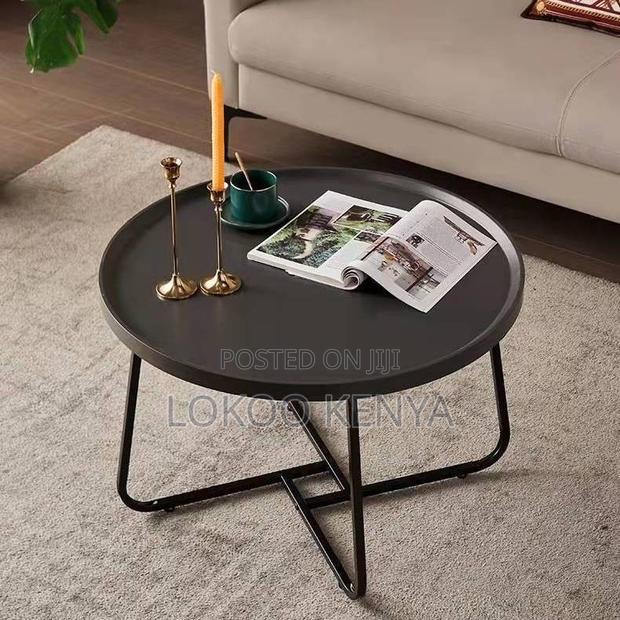 Coffee Table ; Wooden Round Coffee Table - thumbnail 8