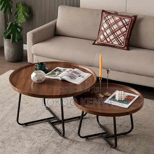 Coffee Table ; Wooden Round Coffee Table - thumbnail 10