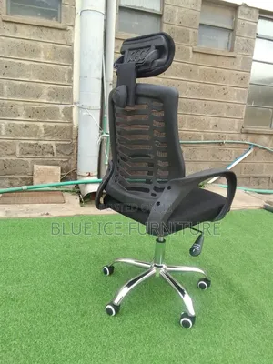 Black Adjustable Headrest Chair