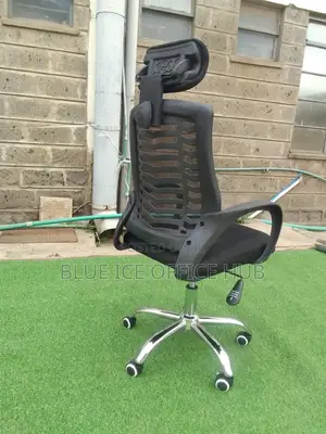 Black Adjustable Headrest Chair
