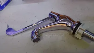 Chrome Pillar-Mounted Push Tap