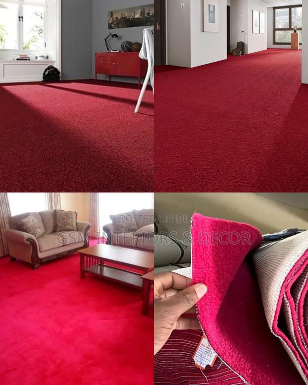 Berry Red Wall to Wall Carpets for Office/Boardroom