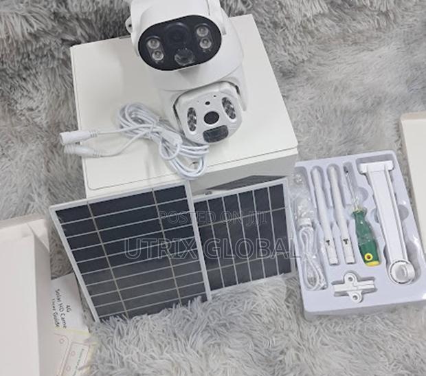 Ubox 6mp Dual Panel Dual Lens 4g Solar Cctv Camera