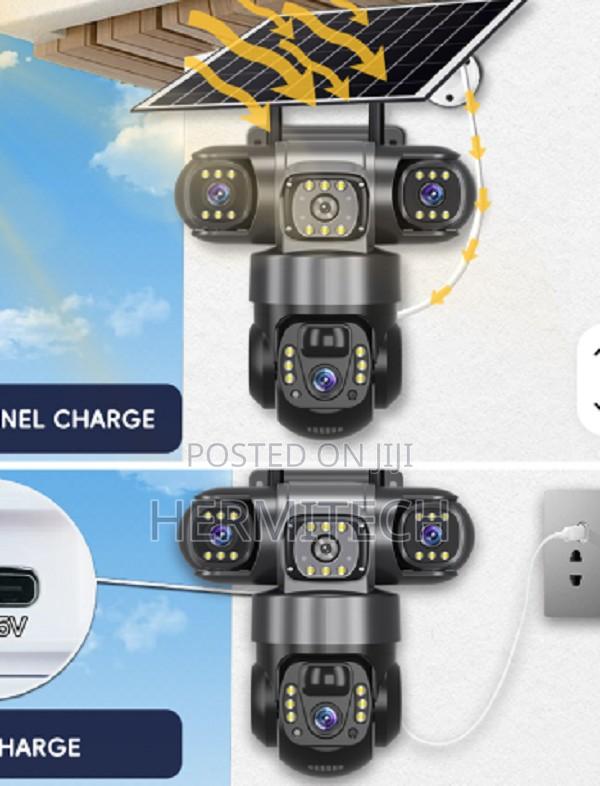 4g Sim Card Solar Camera Three Lens PTZ Humanoid Tracking - main view