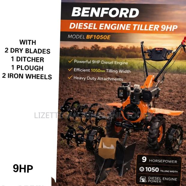 9hp Benford Uk Walking Tractor/ Diesel Engine Tiller - thumbnail 4