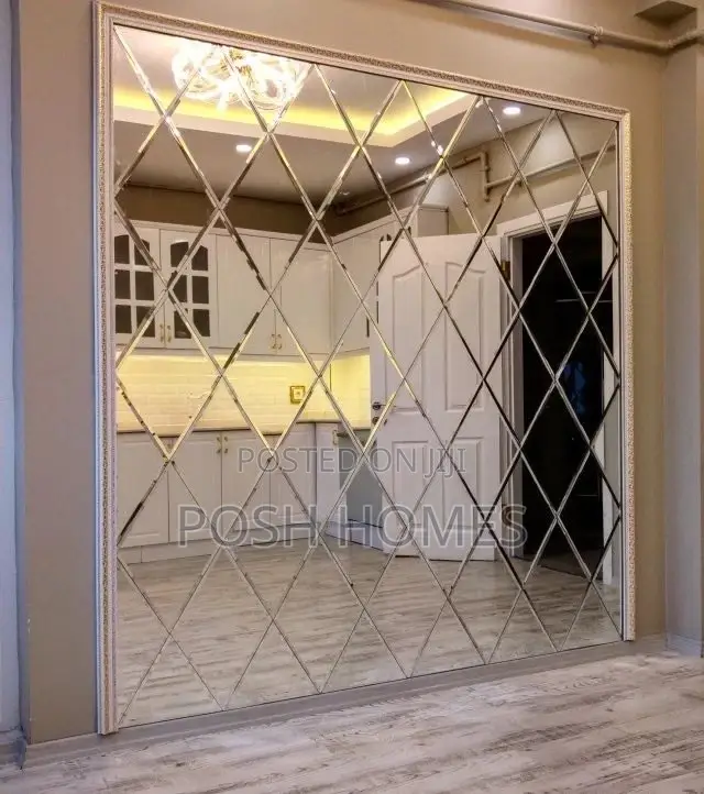 Beveled Diamond Mirror Decor Arts