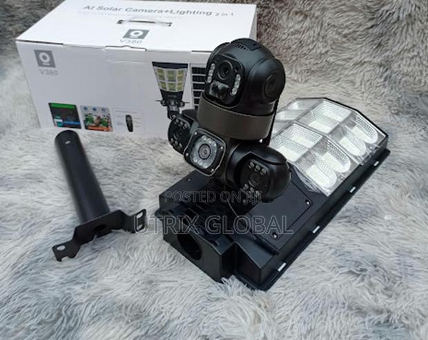 V380 Solar 4g Security Camera Triple Lens Hd
