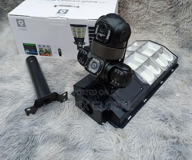 V380 Triple Lens 4g Outdoor Solar Camera Light - main view