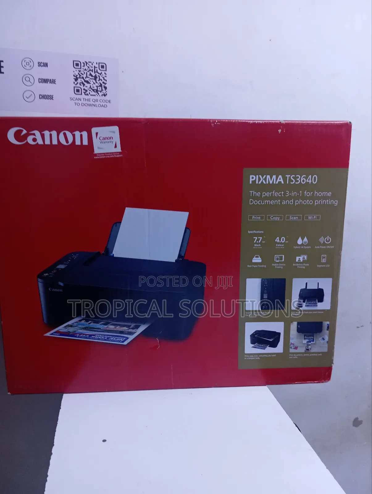 Canon Pixma Ts3640 Wireless Printer 3 in 1
