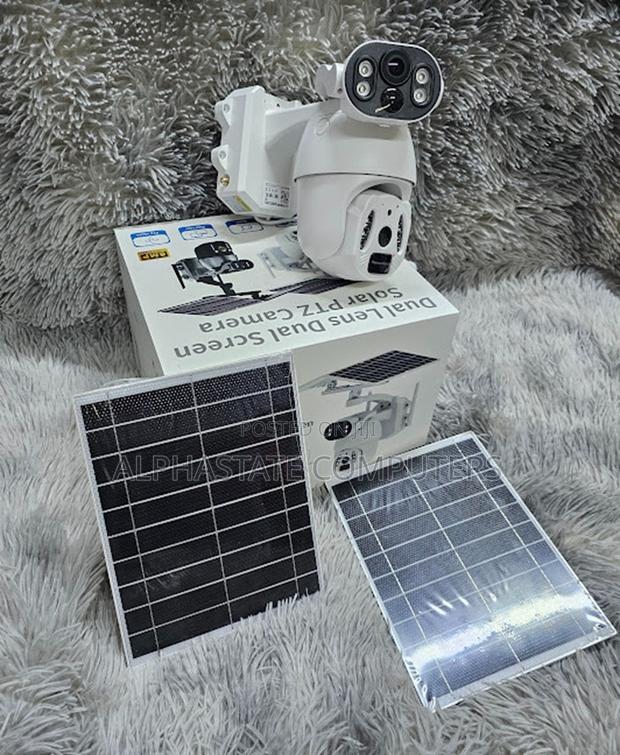 Dual Lens Solar CCTV Camera 6mp Night Vision Motion Detection Camera - main view