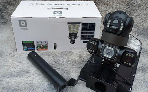 V380 Wireless Solar 4g Triple Lens Camera