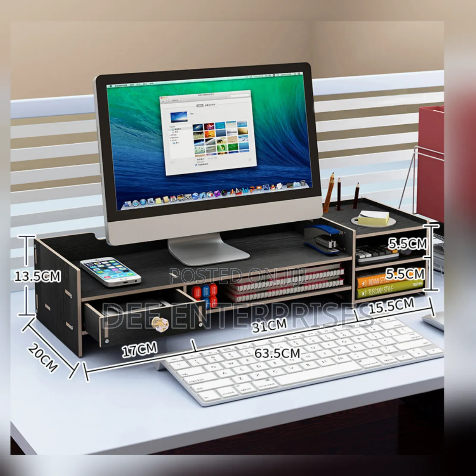 Monitor Stand Riser With Desk Storage Organizer