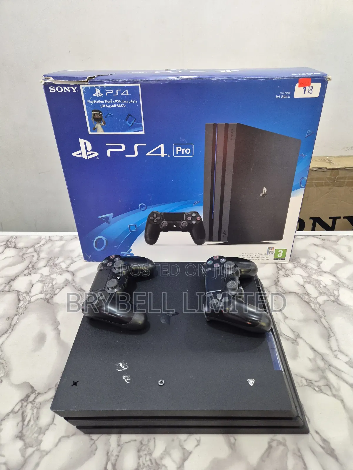 Playstation 4 Pro 1tb With 2 Games and 2 Controllers