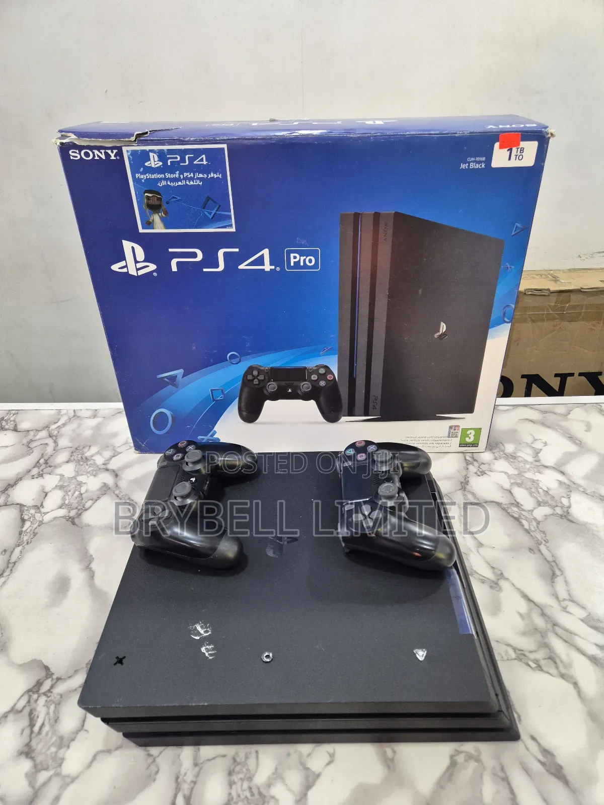 Playstation 4 Pro 1tb With 2 Games and 2 Controllers
