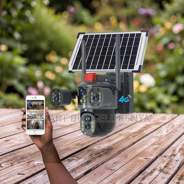360 Degree Rotation 20mp Ultra Hd 4g PTZ Triple Lens Solar Camera