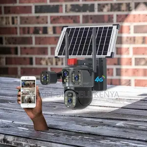 Alarm Warning Light 20mp Ultra Hd 4g PTZ Triple Lens Solar Camera