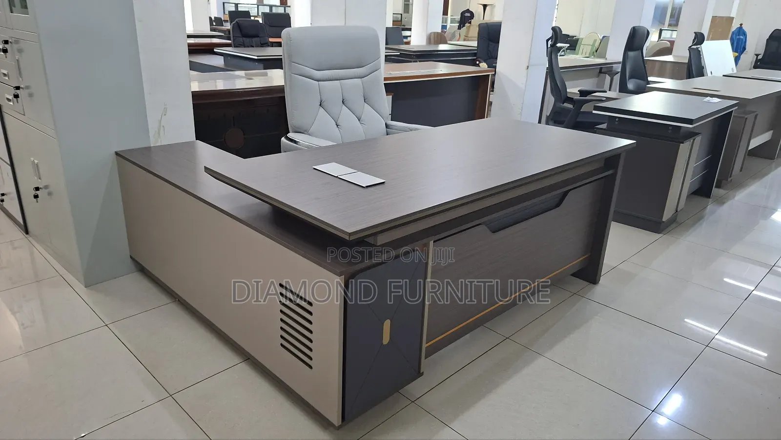 1.8m Executive Office Desk With Side Cabinet – Modern Ceo Manager Desk