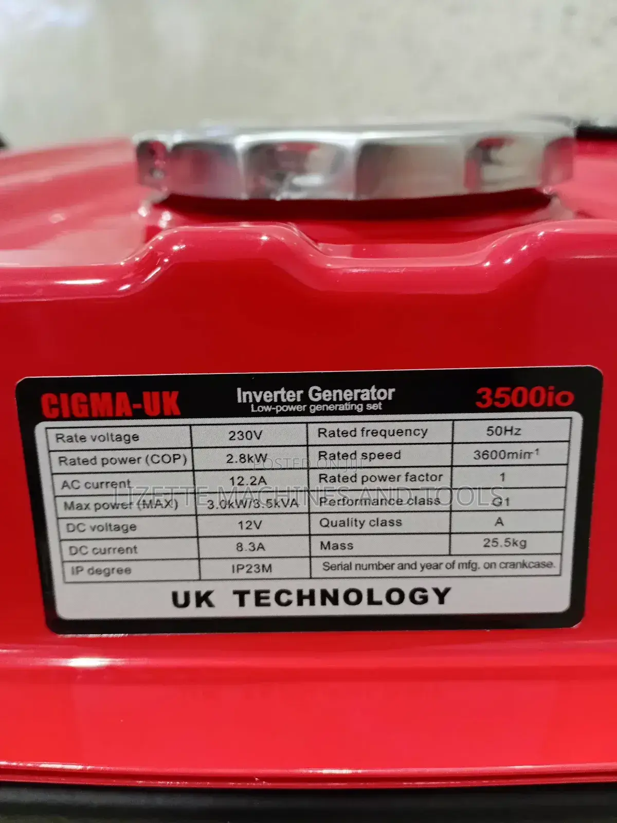 Cigma Uk 3500io Gasoline Inverter Generator