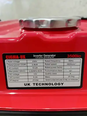 Cigma Uk 3500io Gasoline Inverter Generator