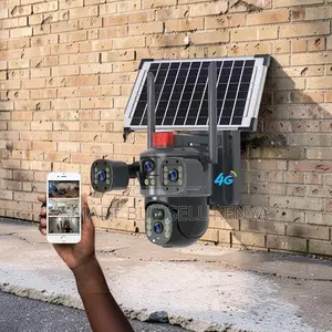 Live Video Streaming 20mp Ultra Hd 4g PTZ Triple Lens Solar Camera