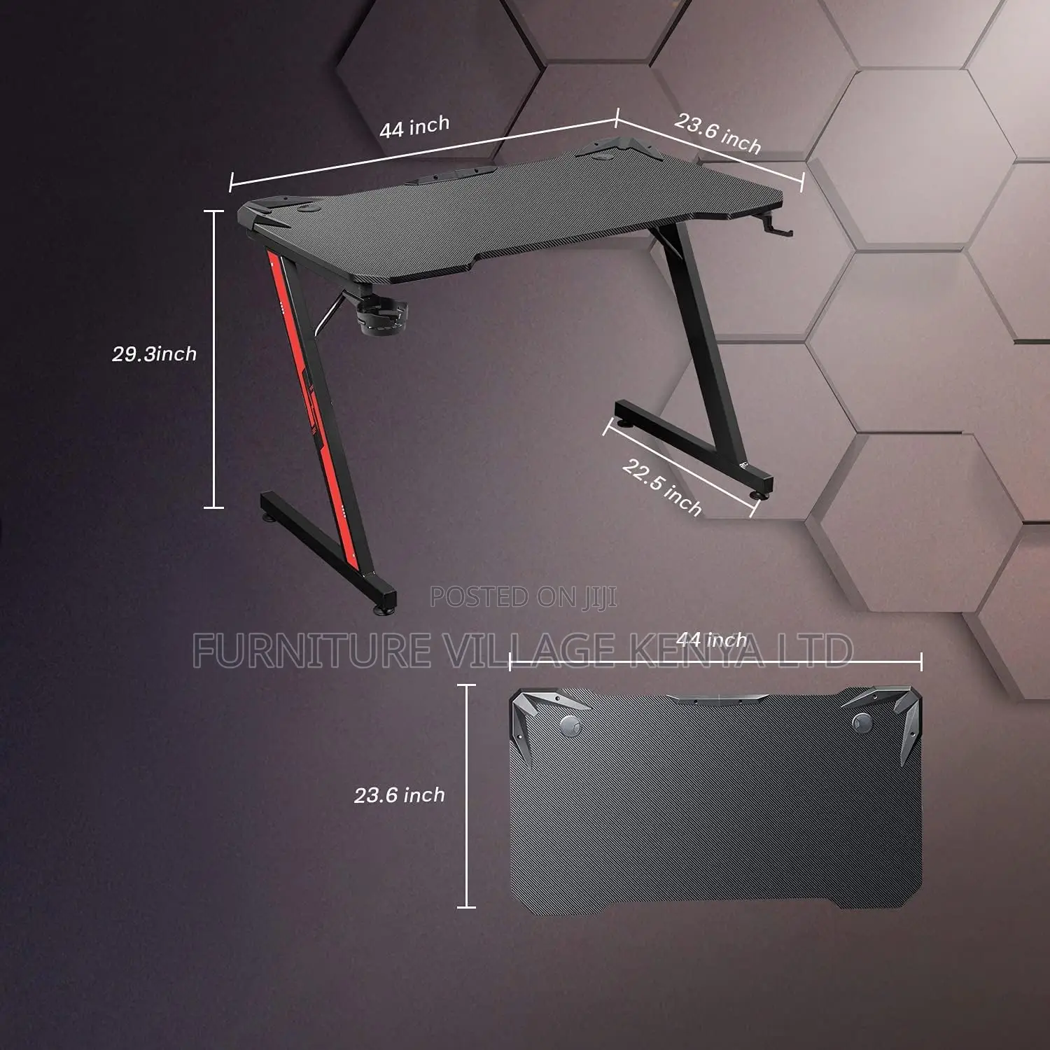 Z Shaped Gaming Table, Computer Table, Workstation