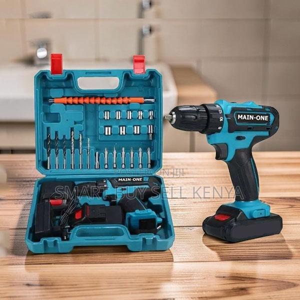 Easy to Operate Cordless Drill With Drilling and Impact Functions - main view