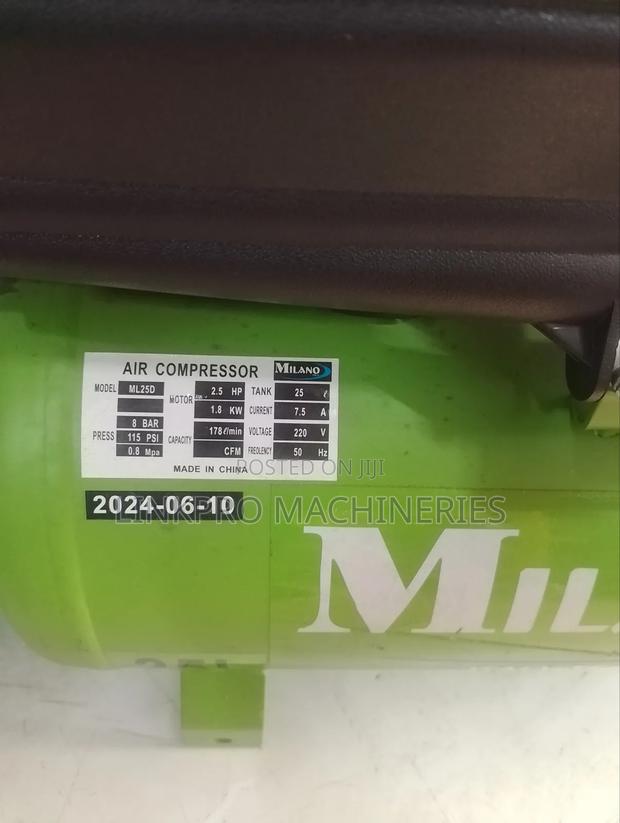 2.5hp 25 Litres Milano Air Compressor - thumbnail 3