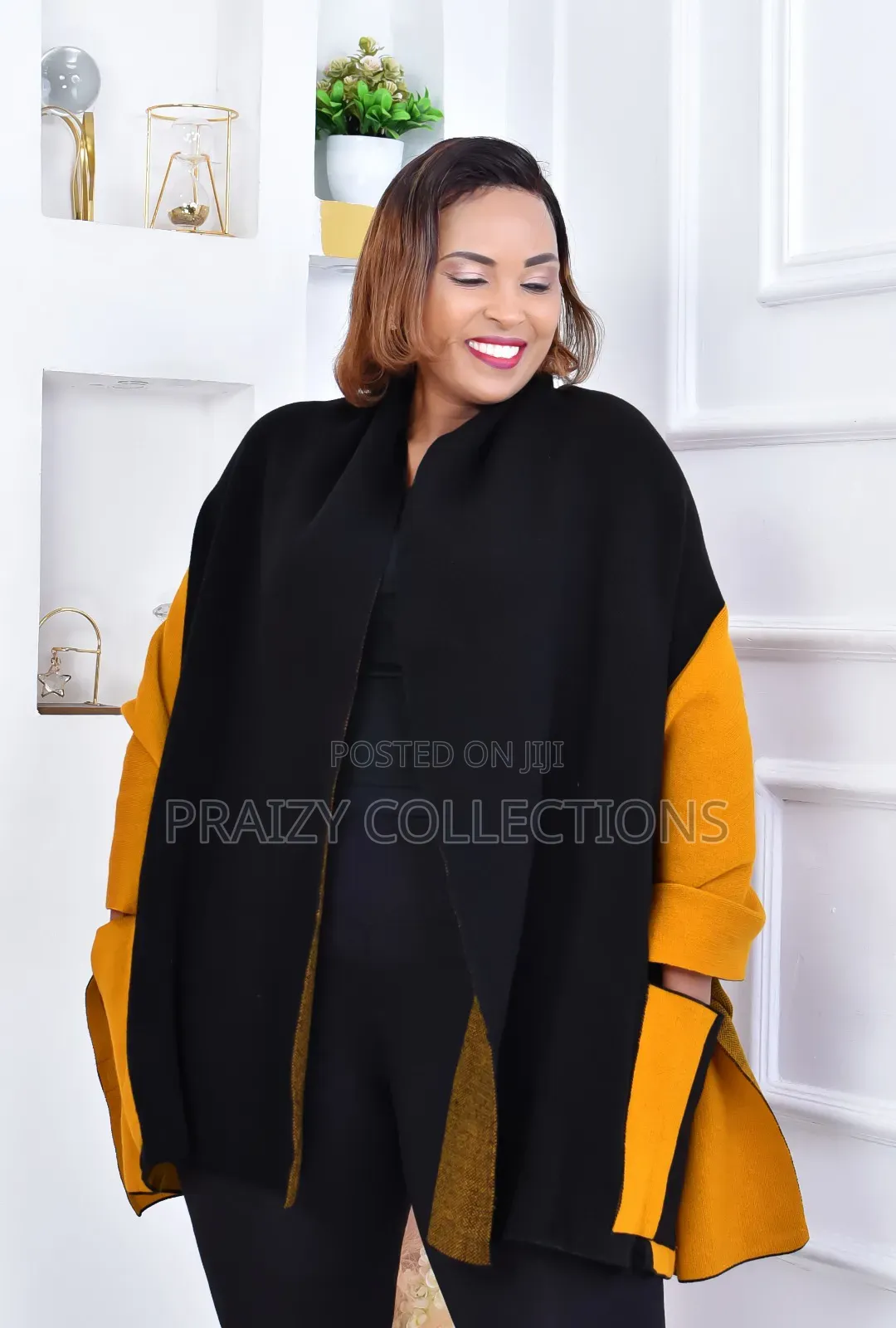 Stylish 2 Colors Ponchos With Pockets