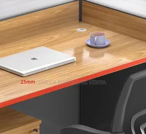 Brown 4-seater Modular Office Workstation