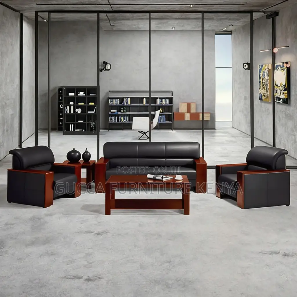 5-seater Executive Reception Sofa-solid Wood Frame
