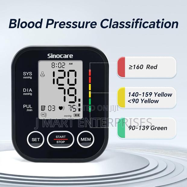 Blood Pressure Monitor, Upper Arm Bp Machine for Home, Adjustable Cuff - thumbnail 3