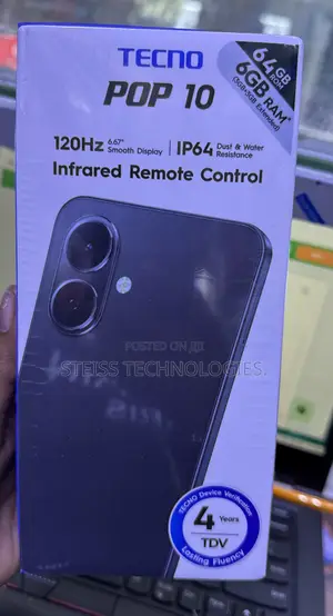 New Tecno Pop 10 64 GB Black
