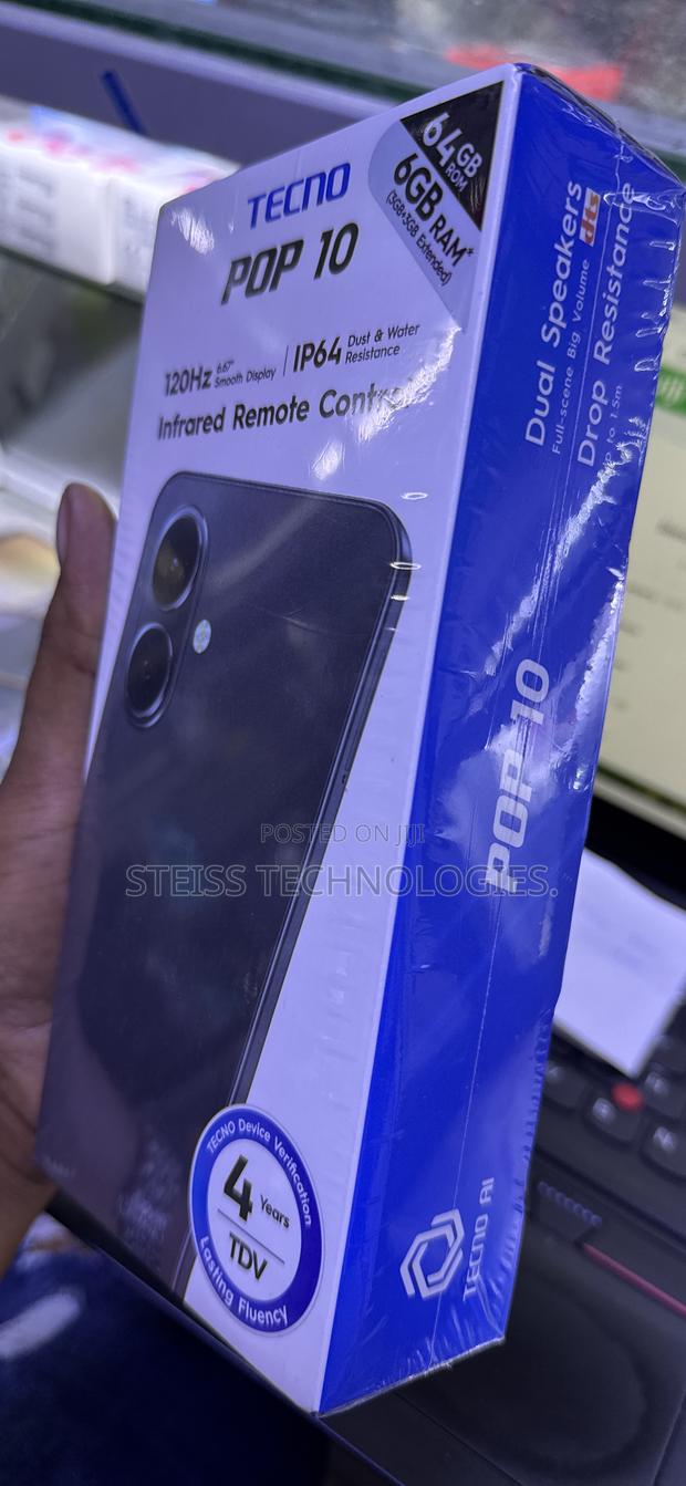 New Tecno Pop 10 64 GB Black - thumbnail 4