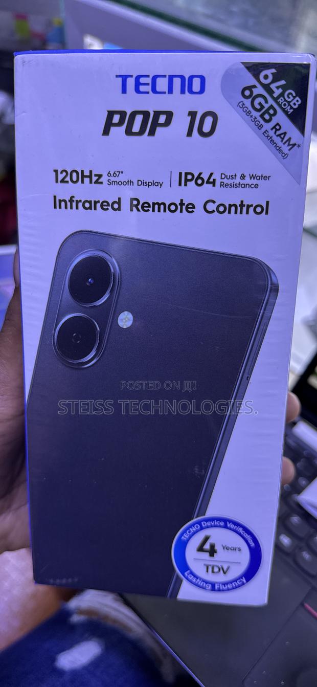 New Tecno Pop 10 64 GB Black - thumbnail 5