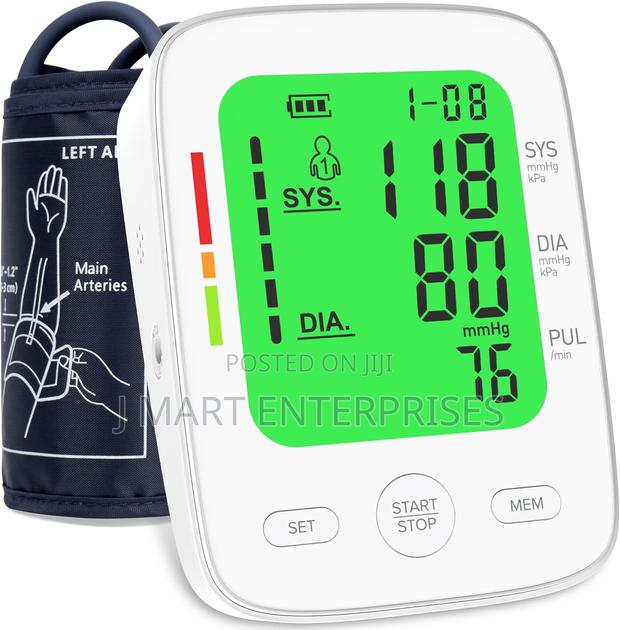 Automatic Upper Arm Blood Pressure Machine With Large LCD