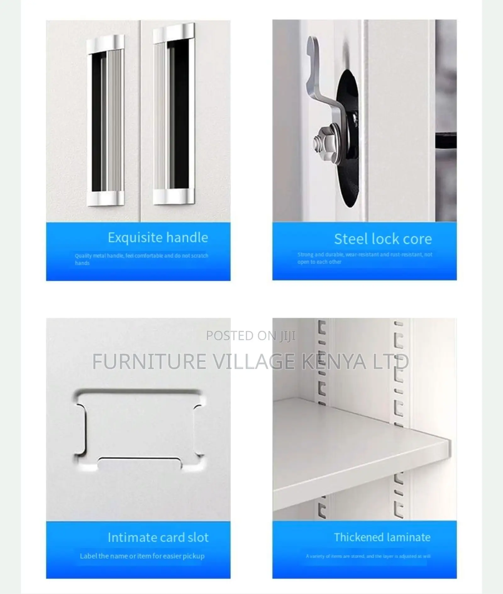 Office Cabinet; 4- Door Swing Office Storage Cabinet