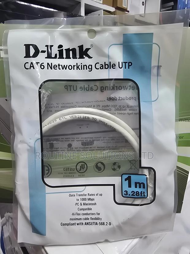 Dlink Cat6 Networking Patch Cord 1m - main view