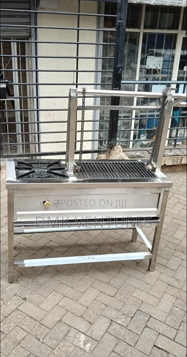 Precious Modernized Stainless Steel Choma Grill With a Single Burner - main view