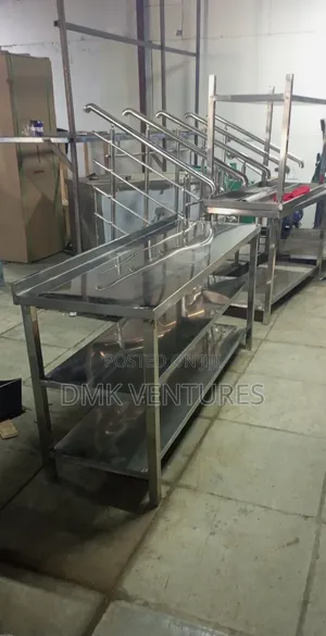Precious Modernized Three Shelves Stainless Working Table Top