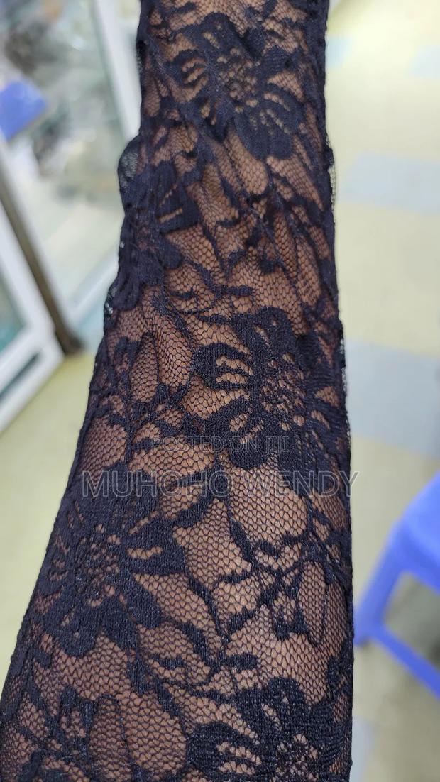Long Black Lace Gloves - thumbnail 3